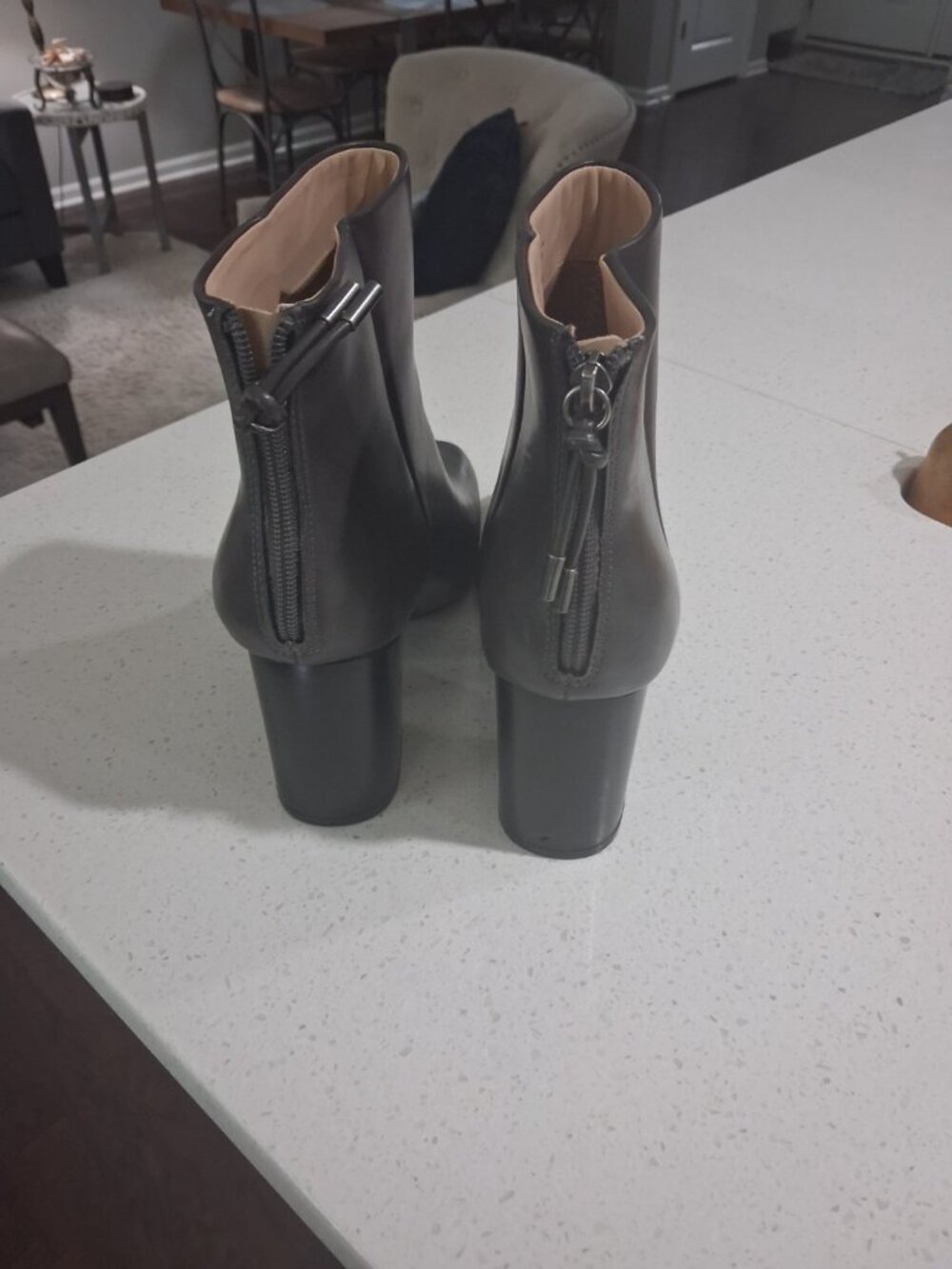 Journee Collection Audrina Block Heel Booties – Vegan Leather – Size 9.5 (BNWT) - Picture 4 of 7